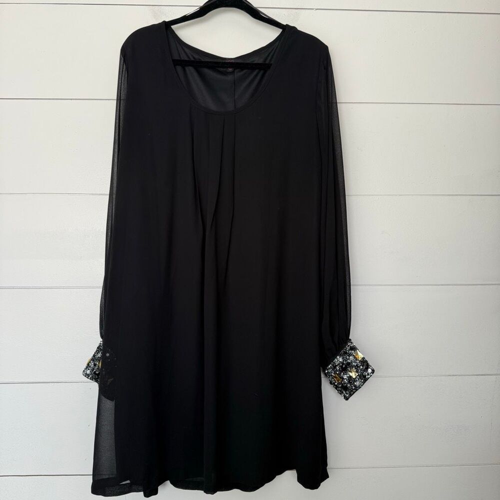 Rise Women’s 22 Black Plus Size Jeweled Dress